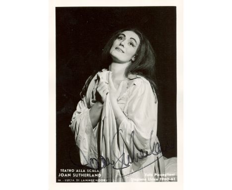 OPERA: Selection of vintage signed postcard photographs by various female opera singers, including Joan Sutherland, signed to