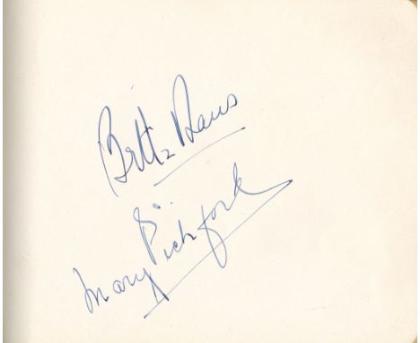 AUTOGRAPH ALBUM: A very fine oblong small 8vo autograph album containing over fourty signatures, obtained in the 1940´s, by v