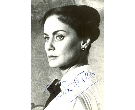 VALLI ALIDA: (1921-2006) Italian Actress, starred in The Third Man (1949). Vintage signed 5 x 7 photograph of Valli in a semi