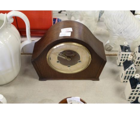 Oak Westminster chime mantel clock