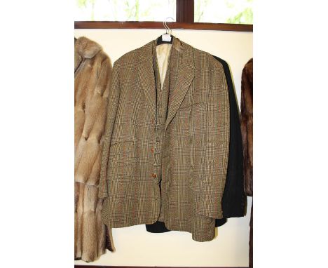 Wool jacket, waistcoat & pinstripe jacket