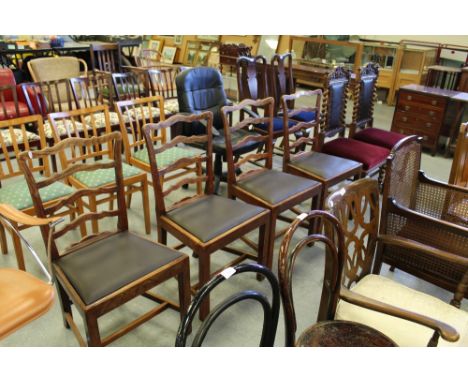 Four elm ladder back chairs