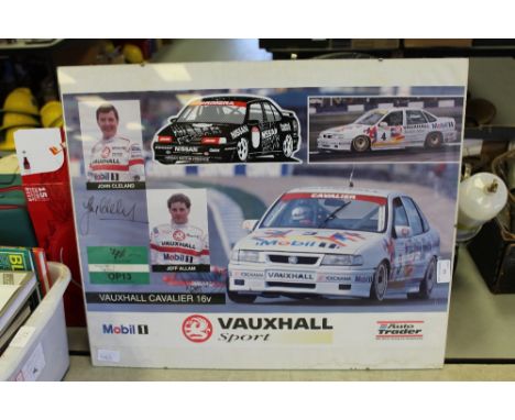 Signed Vauxhall Sport Oulton Park poster and ticket
