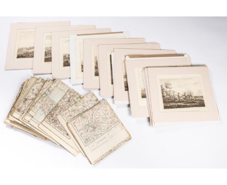 16 engravings by H Colburn Conduit St. London, all dating from around 1816, various and including post battle scenes, and mea