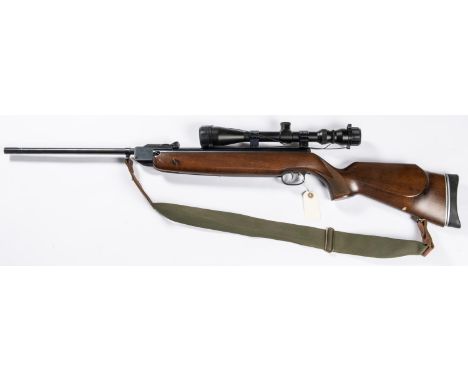 A .22" Weihrauch HW80K break action air rifle, number 1419937, with fully adjustable rearsight (no fore sight), varnished bee