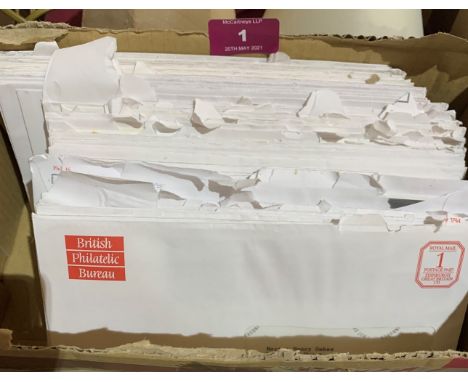 A box of first day covers
