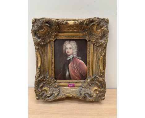 A modern gilt framed portrait print. 17½' high