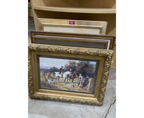A collection of framed prints