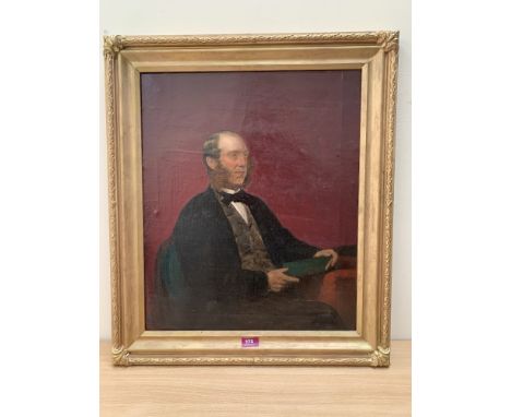 ENGLISH SCHOOL. 19TH CENTURY Portrait of a gentleman. Oil on canvas 23' x 19½'