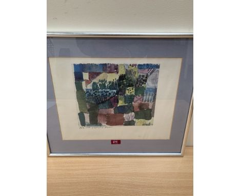 A framed print after Paul Klee. 'Sudpicher Grazten' 12' x 17'