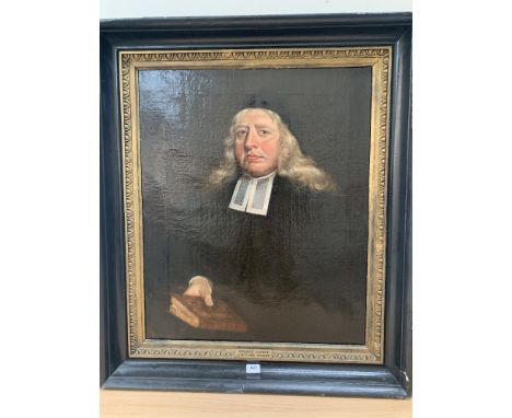 Attrib to JOHN MITCHELL WRIGHT. BRITISH 1617-1694 A portrait of Richard Corbet M.A. Inscribed verso 'J Michael Wright, Pictor