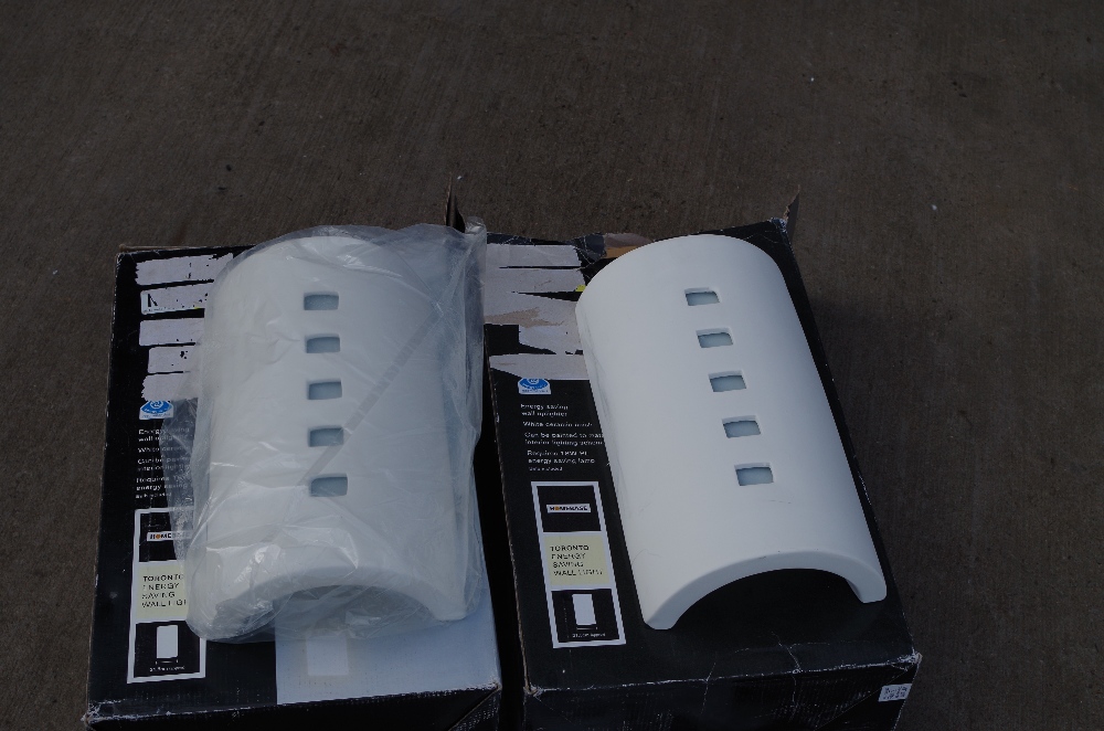 2xHomebase Toronto ceramic wall light fittings. NO VAT.