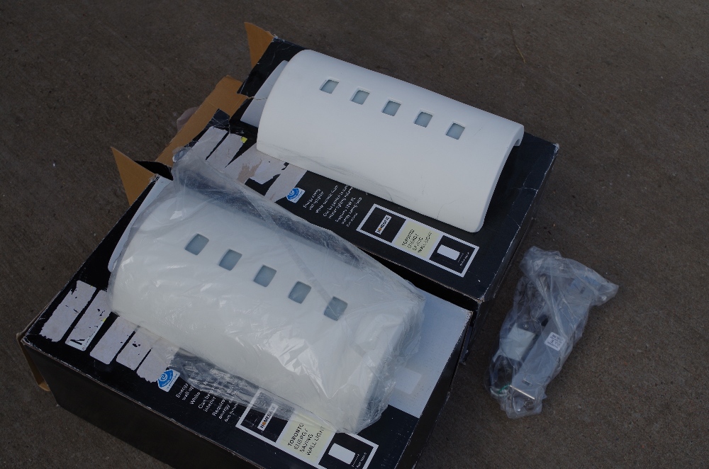 2xHomebase Toronto ceramic wall light fittings. NO VAT.