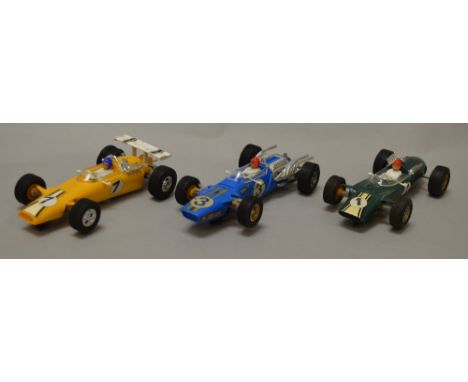 3 unboxed Scalextric 'power-sledge' cars.