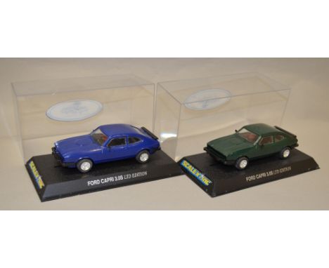 Two Scalextric Ford Capri 3.0S Ltd Edition models. Boxed, no sleeves. (2)