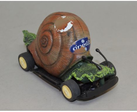 Interesting Racing Snail, commissioned by a marketing company for O'Neills Bars and to tie in with the Guinness Racing Snail 