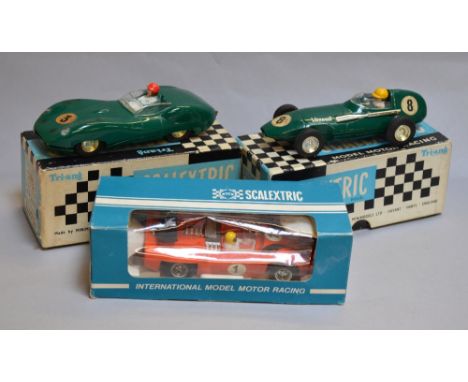 3 Scalextric cars: C.013 Tiger Special Sports Car, C.53 Vanwall and E.1 Lister Jaguar. All boxed. (3)