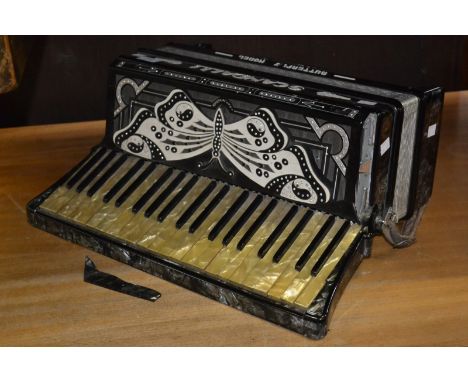 Musical Instruments - a Scandalli accordion, Butterfly Model, pat no. 452062, c.1950