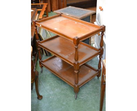 A Victorian three shelf buffet trolley 