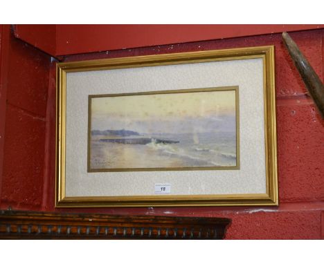 F. E. Pearson (British 20th century)
English Seascape
signed and dated 1903, watercolour, 17cm x 35.5cm 