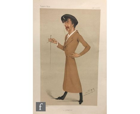 'APE' (CARLO PELLIGRINI) - 'Oscar' - Oscar Wilde, chromolithograph, published by Vanity Fair, May 24th 1884, unframed, plate 
