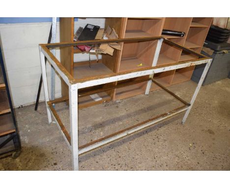 A heavy duty metal bench frame or table frame
