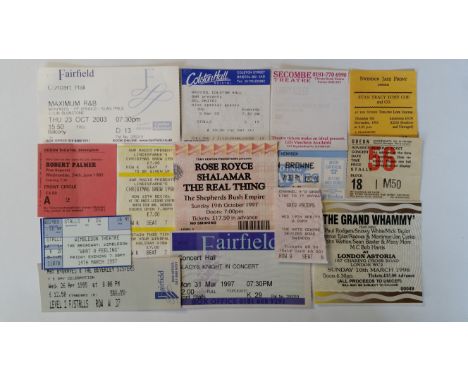 POP MUSIC, concert ticket selection, inc.  Gladys Knight, Roy Wood, Peter Green, Del Amitri, Larry Adler etc., various venues