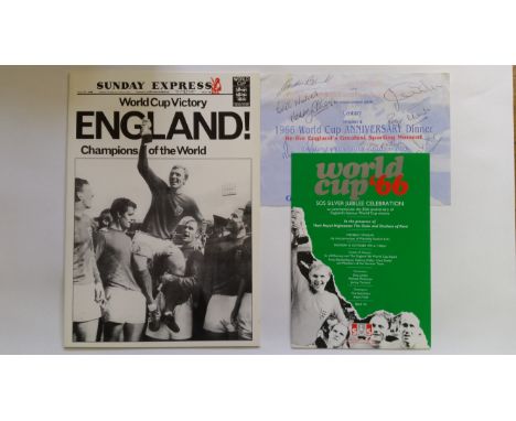 FOOTBALL, World Cup 1966 anniversary selection, inc. 25 year celebration menu &amp; ticket application booklet; 30 year celeb