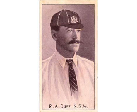 SNIDERS &amp; ABRAHAMS, Australian Cricket Team, R Duff NSW, about G