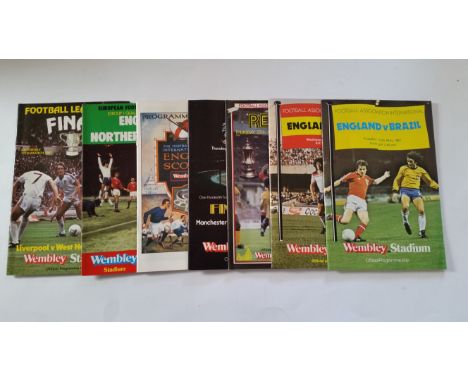 FOOTBALL, programme selection, inc. five of each, Liverpool v Burgge 1978, England v Brazil 1981, England v Spain 1981; ten o