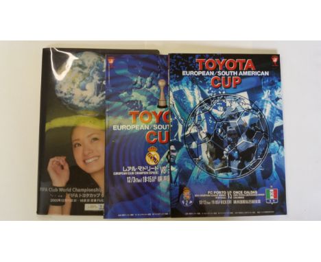 FOOTBALL, programme selection, inc. Toyota Cup 2003 Real Madrid v Olympia; Toyota Cup 2004, FC Porto v Once Caldas; FIFA Club