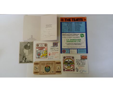 FOOTBALL, selection, inc. programmes, tickets, commemorative first day covers, photos, correspondence etc.; Nottingham Forest