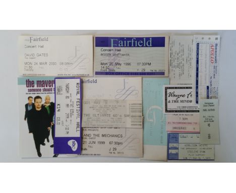 POP MUSIC, concert ticket selection, 80s onwards, inc. Lulu, Bill Haley, Mary Wilson, Billy Presto &amp; Syreeta, Neil Sedaka