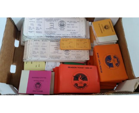 FOOTBALL, Swansea City ticket selection, 1980s, 50 tickets for each match, inc. Leicester City, Wolves, Newport etc.; Directo