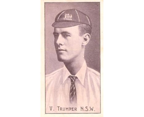 SNIDERS &amp; ABRAHAMS, Australian Cricket Team, V Trumper NSW, about G