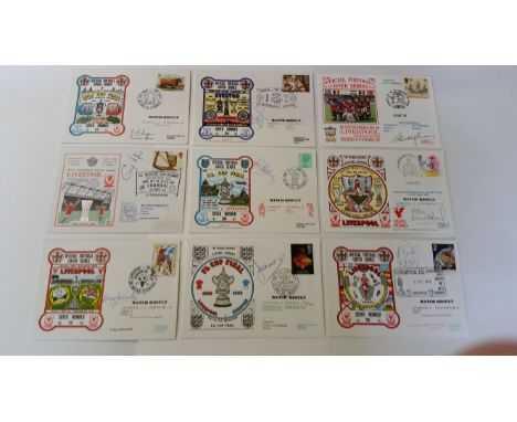 FOOTBALL, Liverpool commemorative cover selection, 1972-1992, all signed by players, inc. FA Cup Final 1986, Jan Molby; Leagu