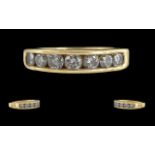 Ladies 18ct Gold Seven Stone Diamond Set