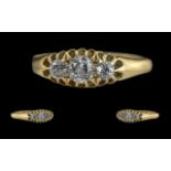 Antique Period Ladies 18ct Gold 3 Stone