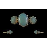 Antique Period Ladies 9ct Gold 3 Stone O