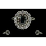 Ladies 18ct White Gold Diamond and Sapph