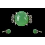 14ct White Gold - Pleasing Quality Jade