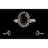 Ladies 18ct White Gold Sapphire and Diam