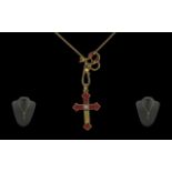 Victorian Ladies 18ct Gold Enamel and Ge