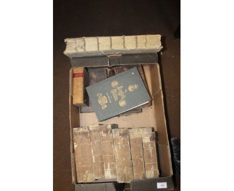 A BOX OF ANTIQUARIAN BIOGRAPHICAL BOOKS, to include 'BIOGRAPHIA BRITANNICA: or, the Lives of the Most Eminent Persons who hav