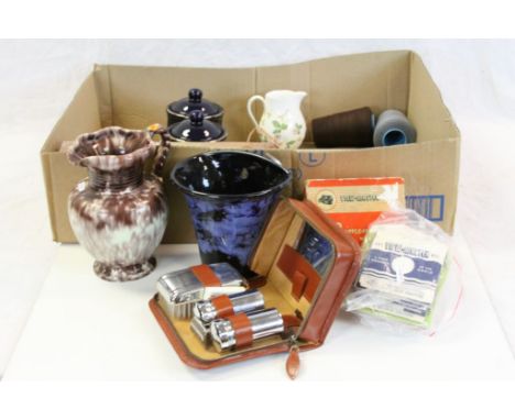 Box of various collectables to include vintage 3D view master and approx. 30 view master feels plus 1972/73 calendars 