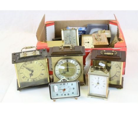 A mix of vintage Mechanical &amp; Quartz Carriage &amp; other Clocks