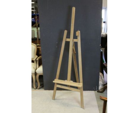 Large pine adjustable artist easel 