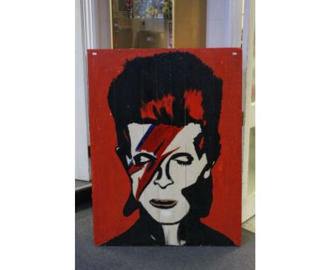 Painted panel of David Bowie