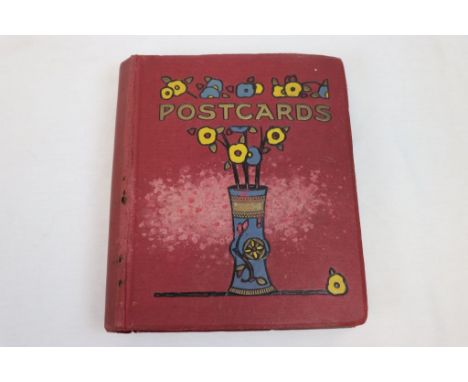Early 20th century Postcard Album containing over 160 Colour and Black &amp; White Postcards dating from the Early to Mid 20t