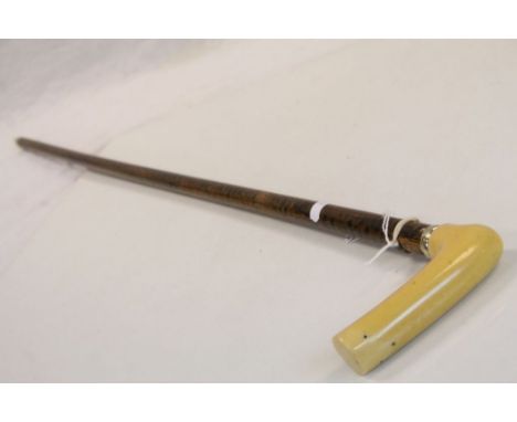 Antique walking stick with ivory handle 